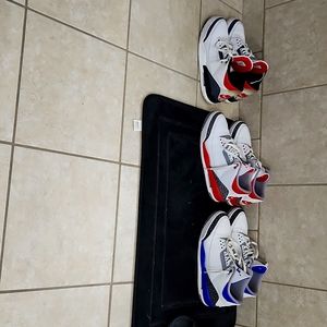 Size 12 shoes. New Balance.  Nike. jordan. Also size  40 waist stack jeans.